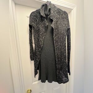 Gray Sweater Dress and Cardigan